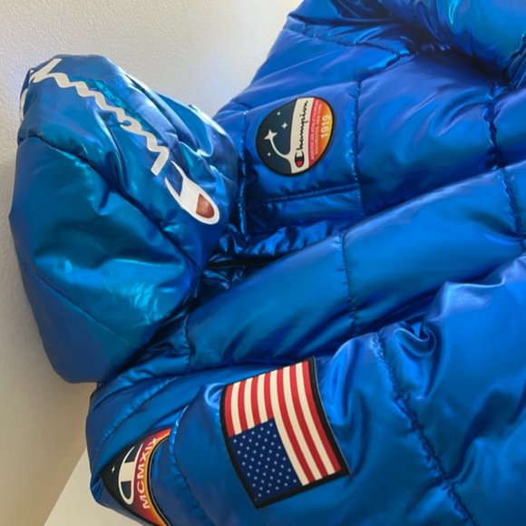 CHAMPION NASA Insignia  Jacket  Metallic Teal - Picture 6 of 11